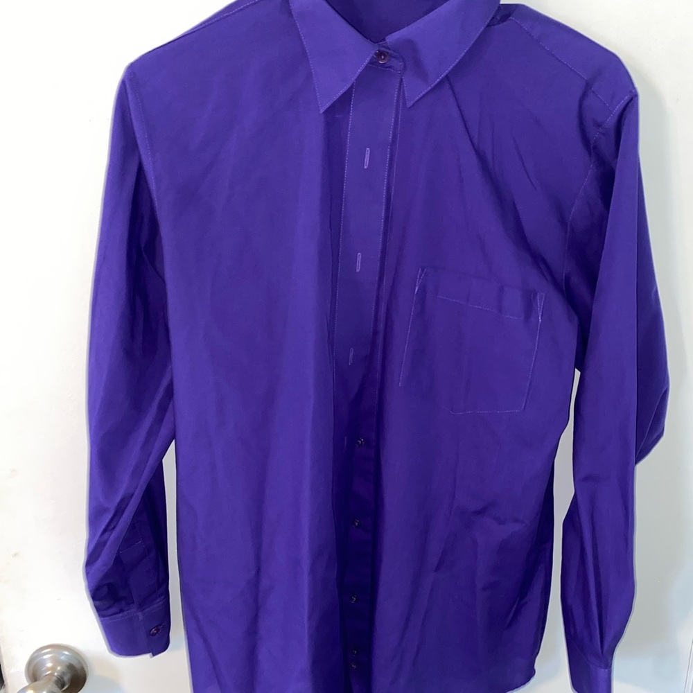 Foxcroft Purple Dress Shirt Classic Long Sleeve